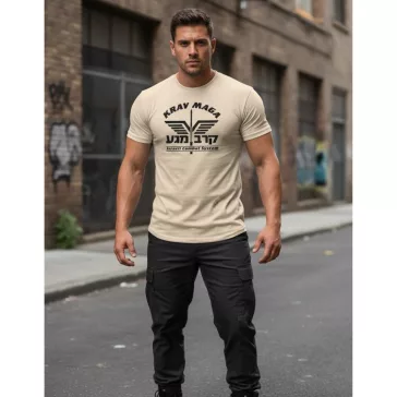 Krav Maga System feliratos prémium pamut póló edzéshez és sporthoz