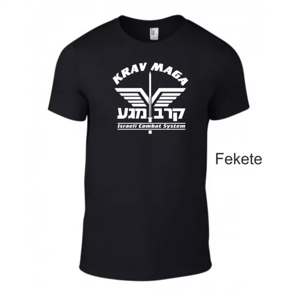 Krav Maga System feliratos prémium pamut póló edzéshez és sporthoz