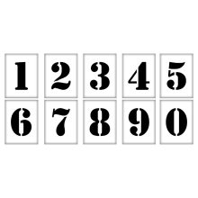 Festősablon, stencil számok készlet 5cm-es 10db-os