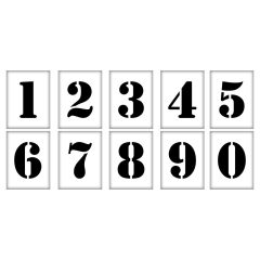 Festősablon, stencil számok készlet 5cm-es 10db-os