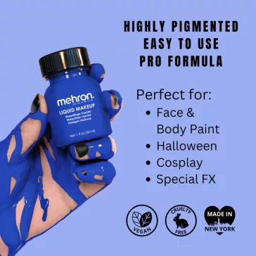Mehron Folyékony Kék - Liquid Blue (30 ml)