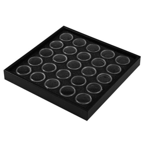 csillámpor tároló tálca 25 db tégellyel