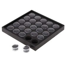 csillámpor tároló tálca 25 db tégellyel