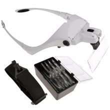 Profi nagyítós szemüveg 5 féle lencsével led világítással