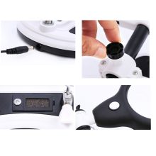 Harmadik kéz forrasztáshoz LED világítással és nagyítóval, stabil fém talppal és krokodilcsipeszekkel