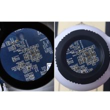 Harmadik kéz forrasztáshoz LED világítással és nagyítóval, stabil fém talppal és krokodilcsipeszekkel