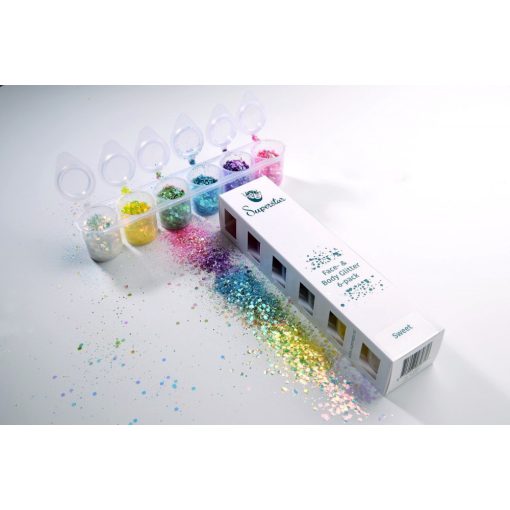 Superstar nagyszemcsés csillám 6 db - Sweet 130ml
