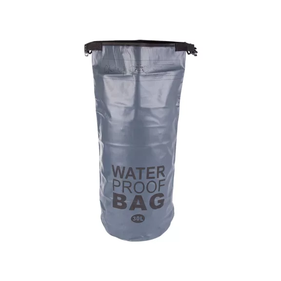 30 literes modern szürke vízálló dry bag táska két pánttal hátizsák funkcióval vízi sportokhoz és outdoor túrákhoz