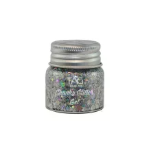 TAG Chunky Glitter Gel Silver - ezüst 20gr