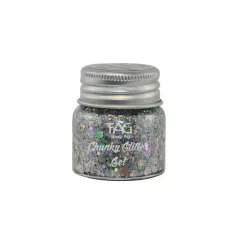 TAG Chunky Glitter Gel Silver - ezüst 20gr