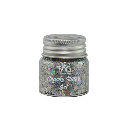 TAG Chunky Glitter Gel Silver - ezüst 20gr