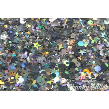 TAG Chunky Glitter Gel Silver - ezüst 20gr