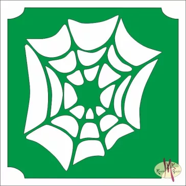 5x5 cm-es Csillám tetoválás sablon - Pókháló 2