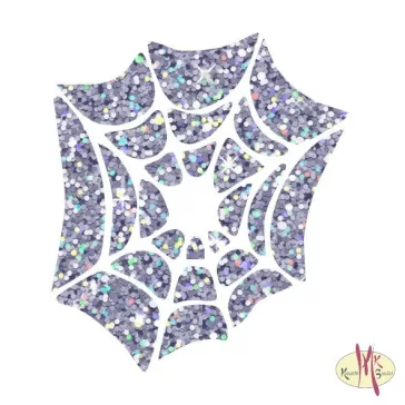 5x5 cm-es Csillám tetoválás sablon - Pókháló 2