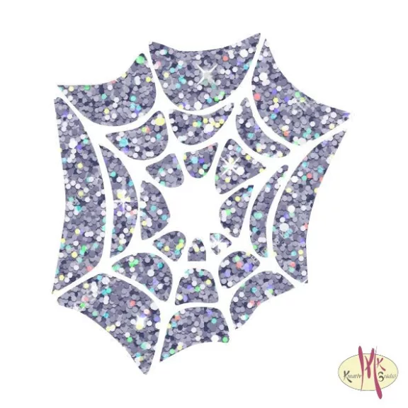 5x5 cm-es Csillám tetoválás sablon - Pókháló 2