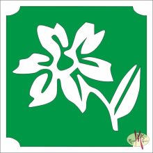 5x5 cm-es Csillám tetoválás sablon -Virág 3