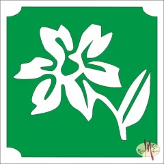 5x5 cm-es Csillám tetoválás sablon -Virág 3