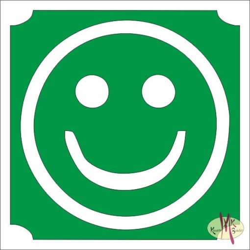 5x5 cm-es Csillám tetoválás sablon - Emoji, Smiley 6
