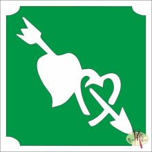 5x5 cm-es Csillám tetoválás sablon - Szívek 7