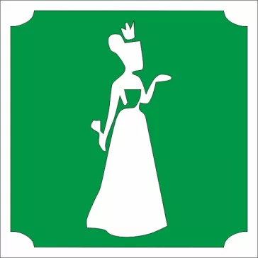 5x5 cm-es Csillámtetoválás sablon - Hercegnő 11