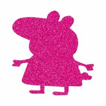 5x5 cm-es Csillám tetoválás sablon - Peppa malac 12