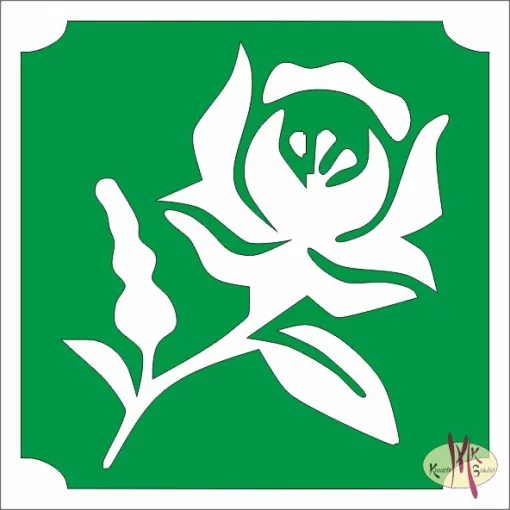5x5 cm-es Csillám tetoválás sablon - Virág 16