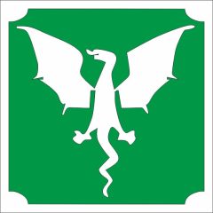 5x5 cm-es Csillám tetoválás sablon - Sárkány 19