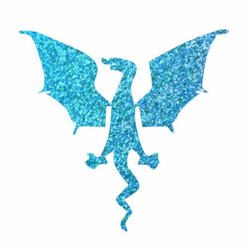 5x5 cm-es Csillám tetoválás sablon - Sárkány 19