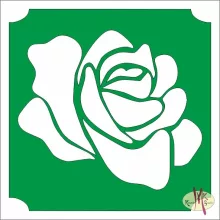 5x5 cm-es Csillám tetoválás sablon - Rózsa virág 20