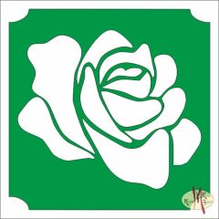 5x5 cm-es Csillám tetoválás sablon - Rózsa virág 20