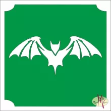 5x5 cm-es Csillám tetoválás sablon - Denevér 32