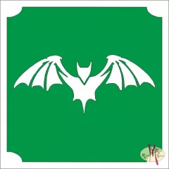 5x5 cm-es Csillám tetoválás sablon - Denevér 32