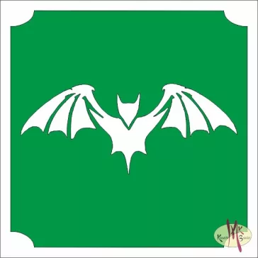 5x5 cm-es Csillám tetoválás sablon - Denevér 32