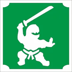5x5 cm-es Csillám tetoválás sablon - Ninja 33