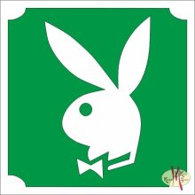5x5 cm-es Csillám tetoválás sablon - Play Boy 34