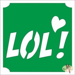 5x5 cm-es Csillám tetoválás sablon - LOL! 42