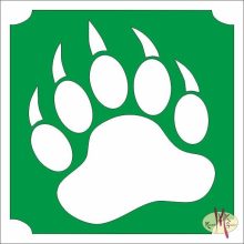 5x5 cm-es Csillámtetoválás sablon - Medve mancs 43