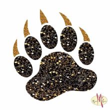 5x5 cm-es Csillámtetoválás sablon - Medve mancs 43