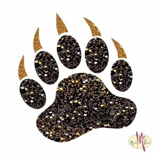 5x5 cm-es Csillámtetoválás sablon - Medve mancs 43