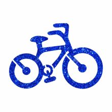 5x5 cm-es Csillámtetoválás sablon - Bicikli 44