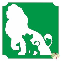 5x5 cm-es Csillámtetoválás sablon - Oroszlánkirály 45