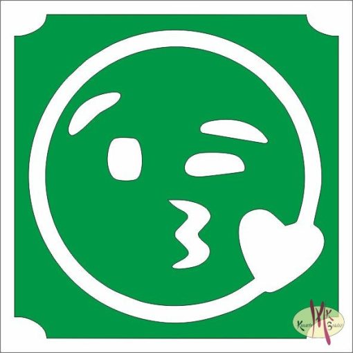 5x5 cm-es Csillámtetoválás sablon -  Emoji, Smiley 49