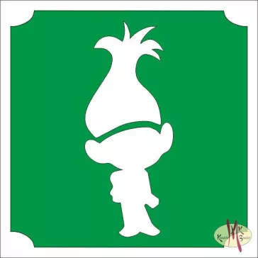5x5 cm-es Csillámtetoválás sablon - Troll 51