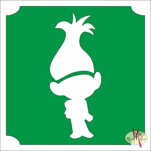 5x5 cm-es Csillámtetoválás sablon - Troll 51
