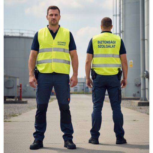 LÁTHATÓSÁGI BIZTONSÁGI MELLÉNY - BIZTONSÁGI SZOLGÁLAT felirattal