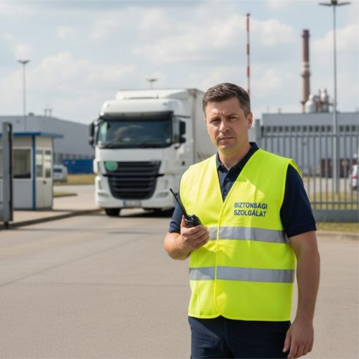 LÁTHATÓSÁGI BIZTONSÁGI MELLÉNY - BIZTONSÁGI SZOLGÁLAT felirattal