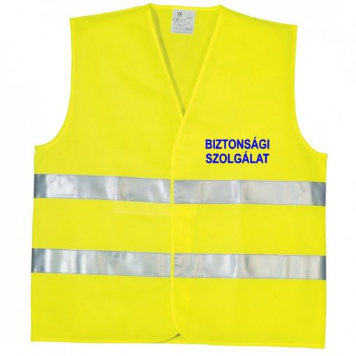 LÁTHATÓSÁGI BIZTONSÁGI MELLÉNY - BIZTONSÁGI SZOLGÁLAT felirattal