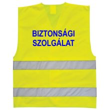 LÁTHATÓSÁGI BIZTONSÁGI MELLÉNY - BIZTONSÁGI SZOLGÁLAT felirattal