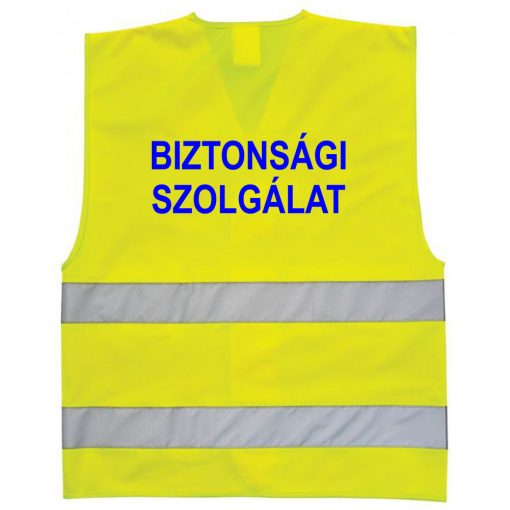 LÁTHATÓSÁGI BIZTONSÁGI MELLÉNY - BIZTONSÁGI SZOLGÁLAT felirattal