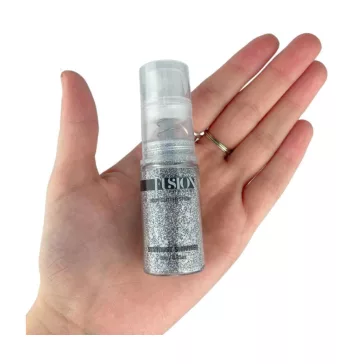   Fusion Glitter Pump Spray Stardust Shimmer - Holographic Silver